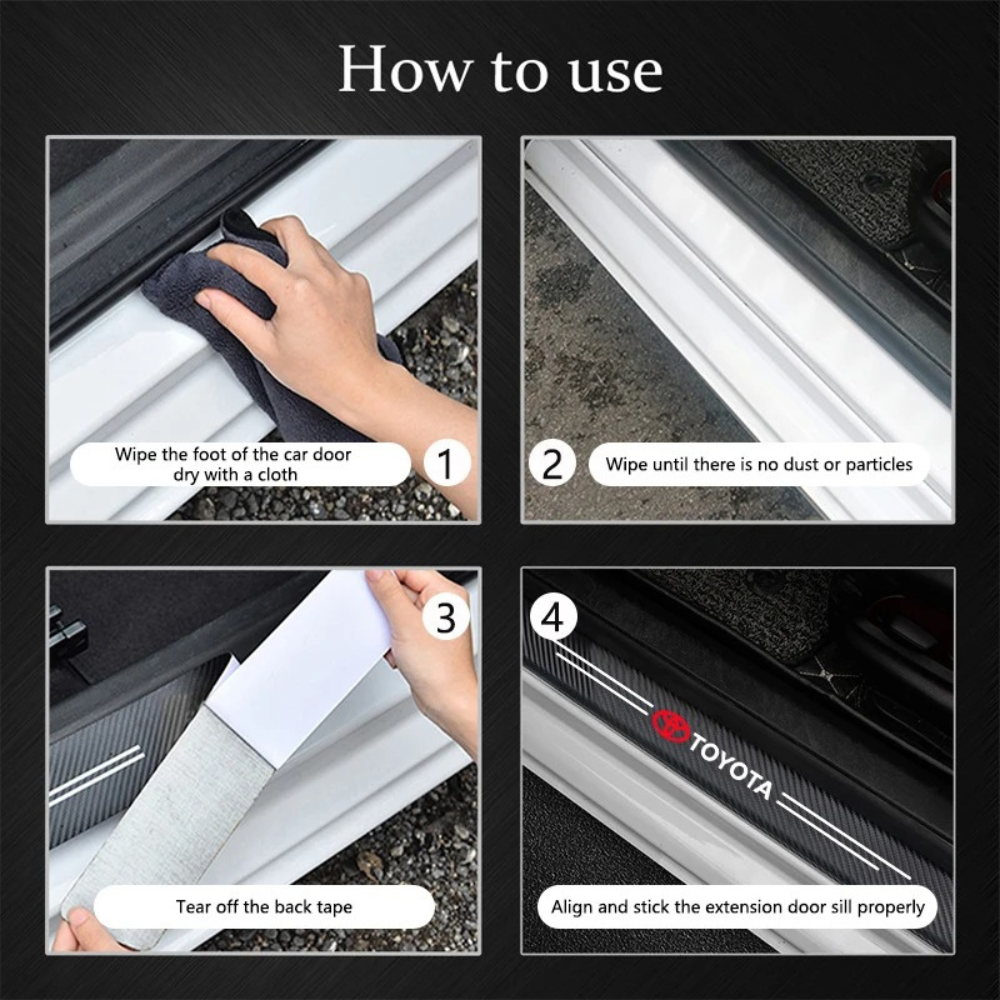 Pack of 4 Car Door Sill Protectors, image 11