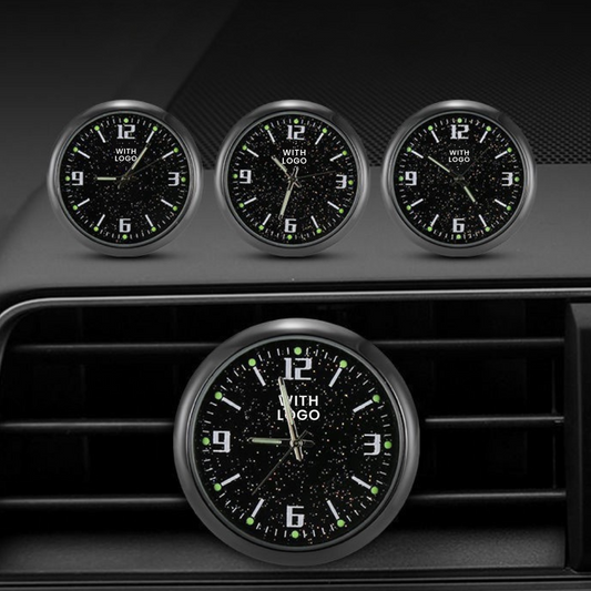 Mini Dashboard Car Clock with Brand Logo