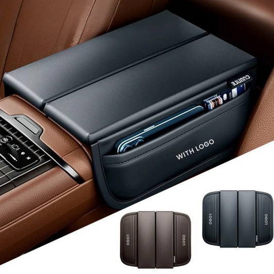 Car Armrest Cushion with Storage Pocket