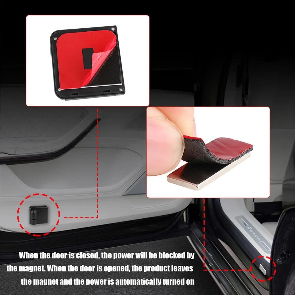 Pack of 2 Bright LED Projector for Car Doors – image 3