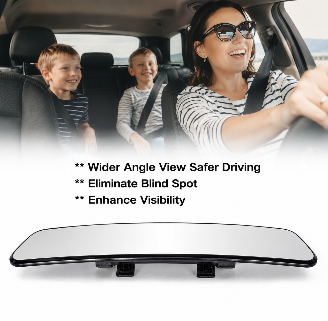 Universal Panoramic Rear View Mirror