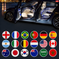 Pack of 2 LED Country Flag Door Projector Lights