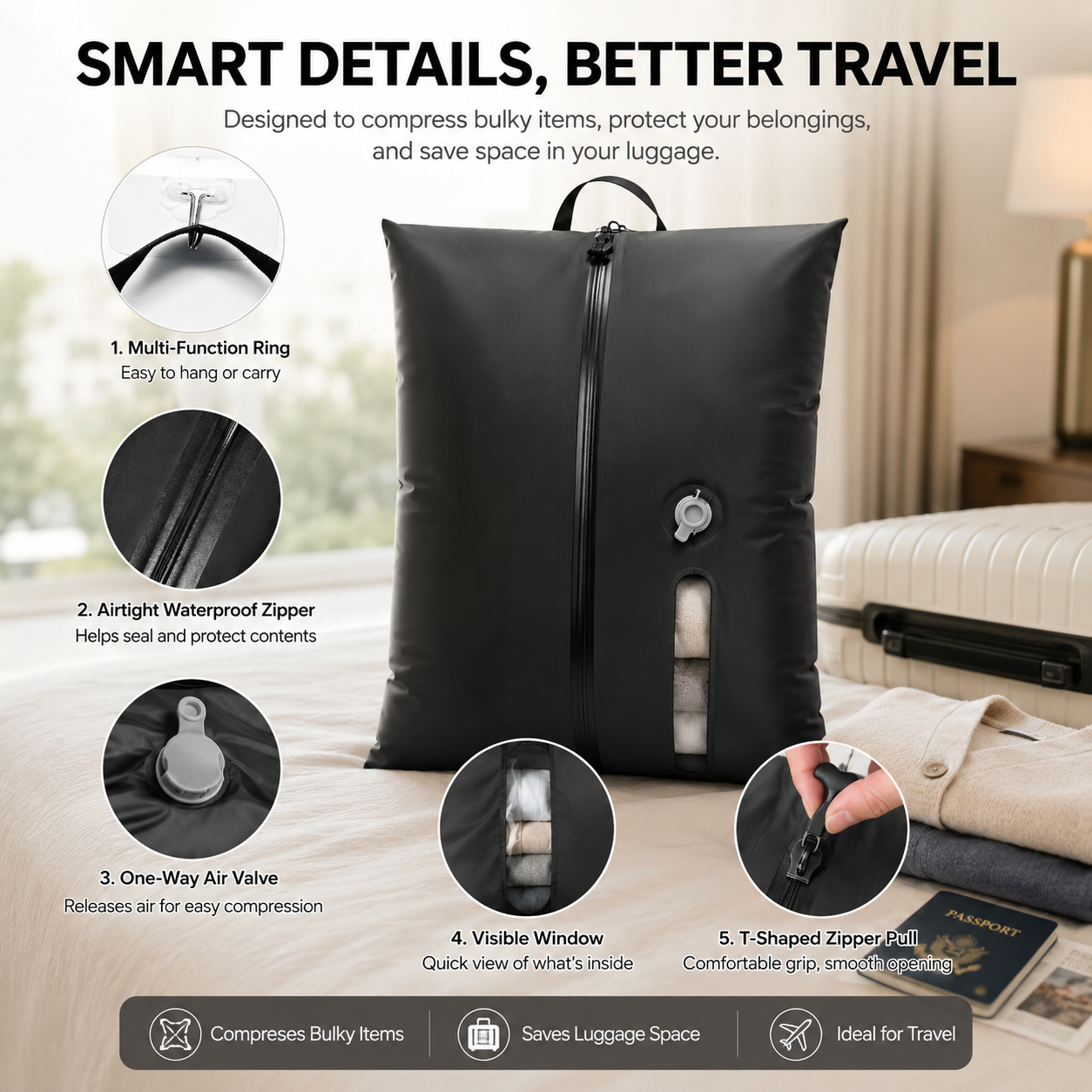 Vacuum Compression Travel Bag