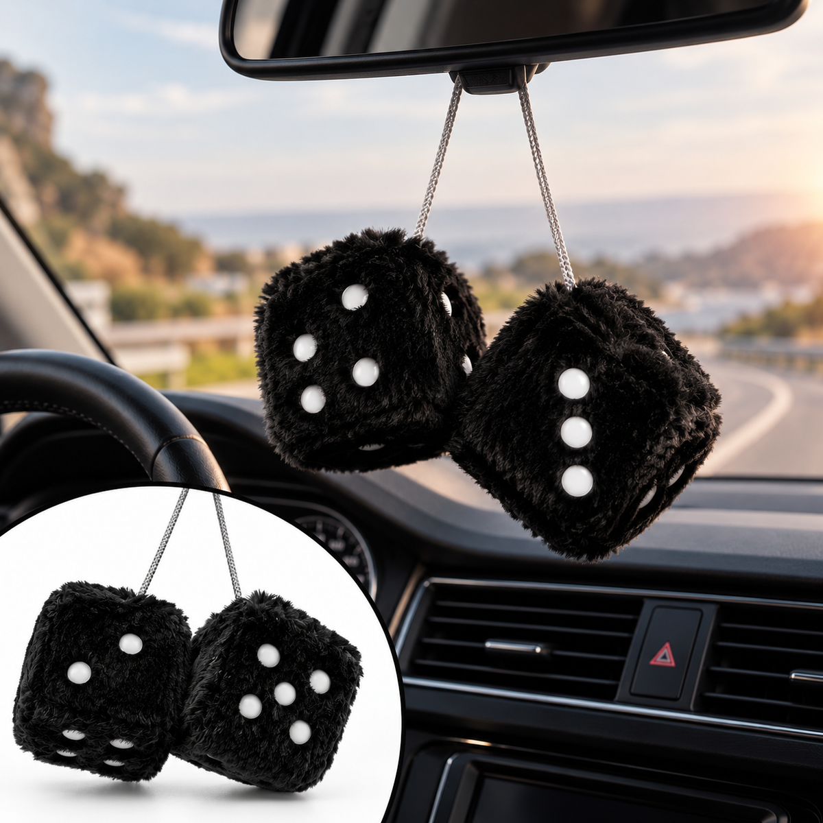 Hanging Fuzzy Dice