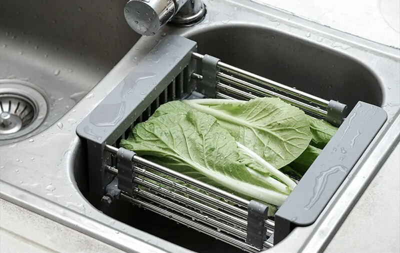 Retractable Stainless Steel Dish Drainer