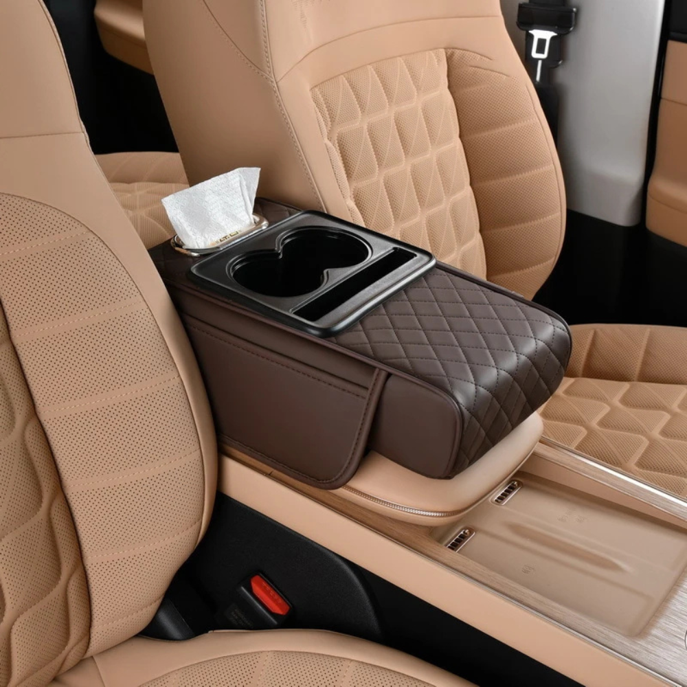 Car Armrest with Cup Holders