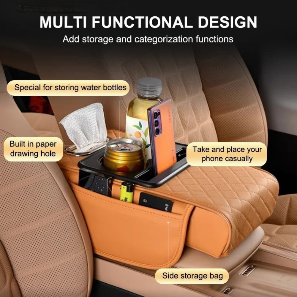 Car Armrest with Cup Holders