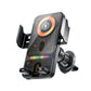 Auto-clamping wireless charging car phone holder with RGB light