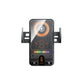 Front view of the black wireless charging car phone holder