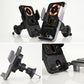 Black and silver car phone holder with air vent clip